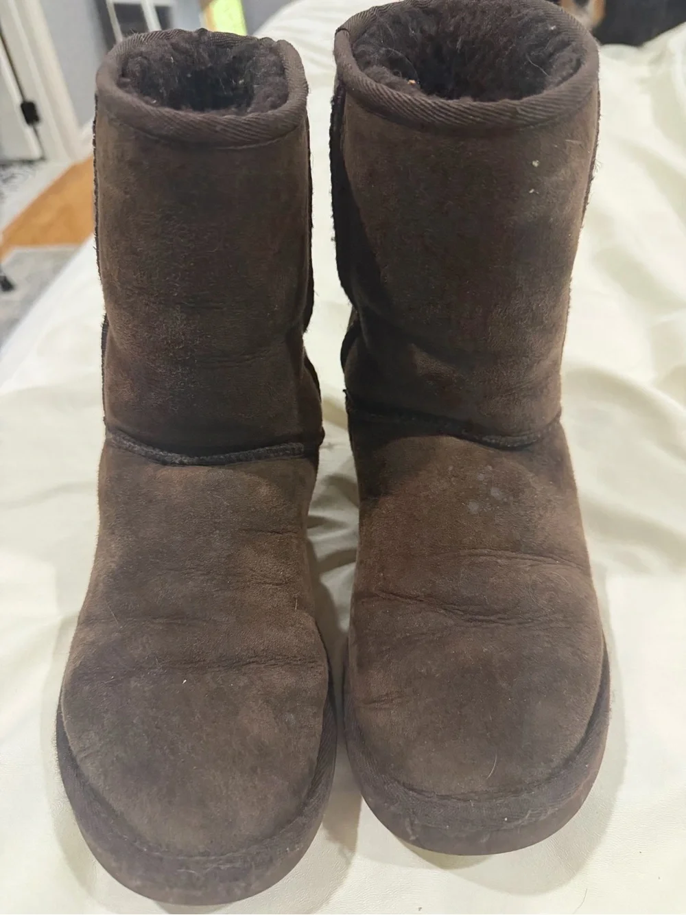UGG Classic Short Suede Ankle Boots in Brown